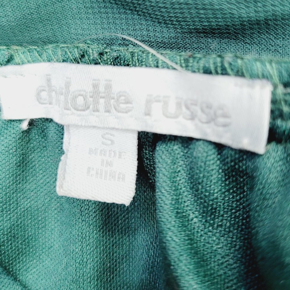 Charlotte Russe Pleated Skirt Green Knee Womens Small Acadamia Flirty Flowy City - Picture 7 of 7